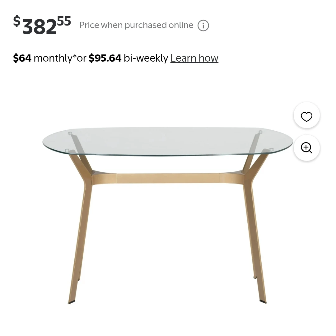 Glass Top Dining Table with Gold Legs - photo 4