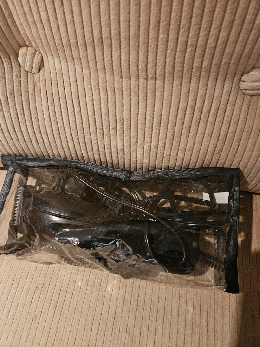 Black Corded Hair Clippers Set with Guards and Bag - photo 2