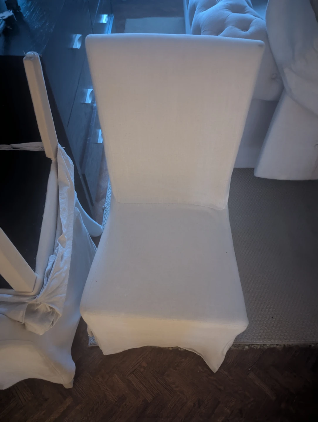 White Upholstered Dining Chair