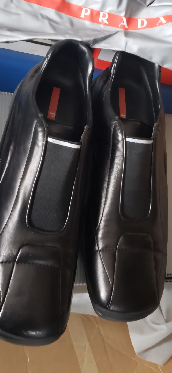 Prada Men's Black Leather Dress Shoes - photo 3