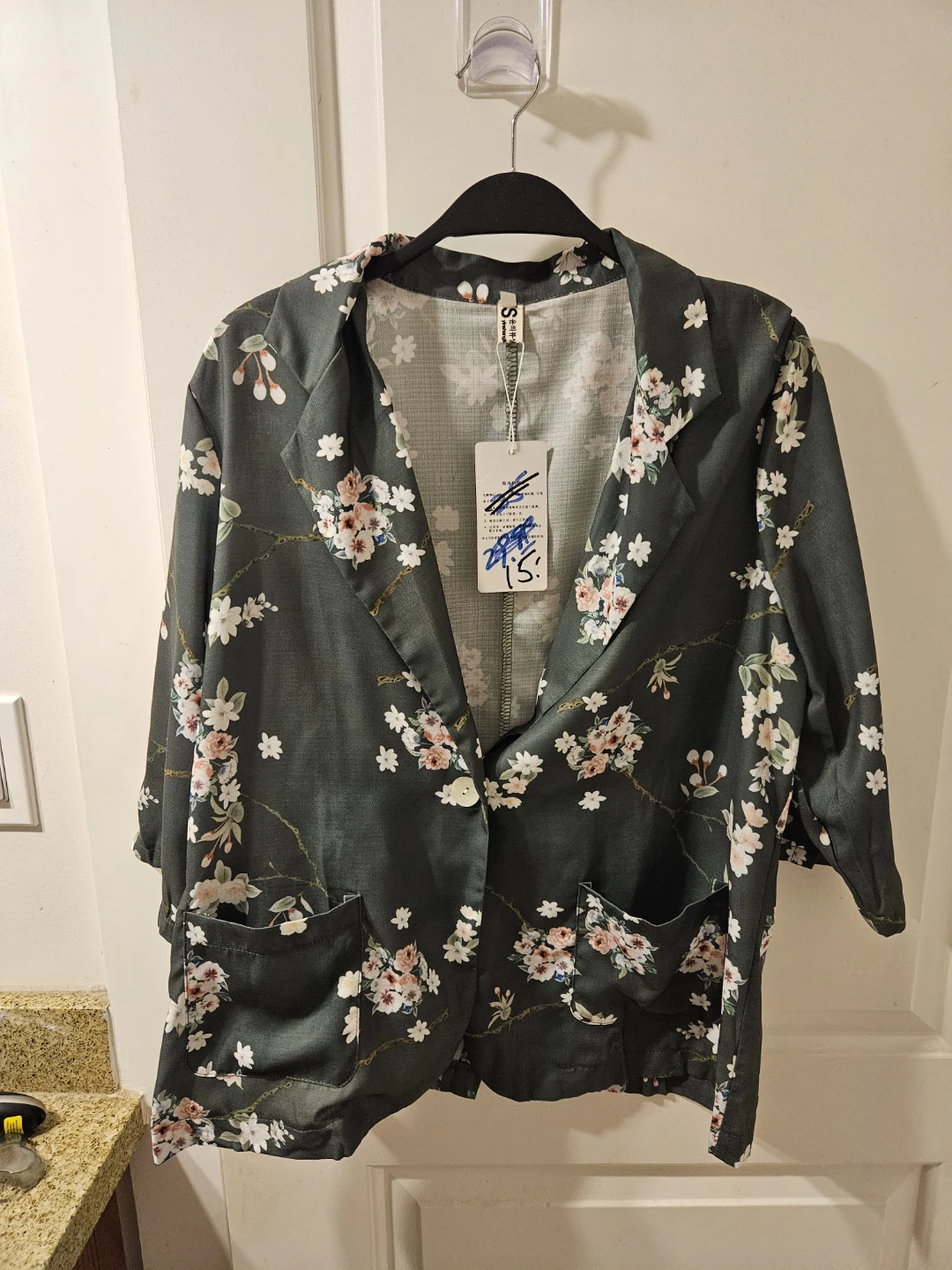 Light Airy Floral Print Blazer