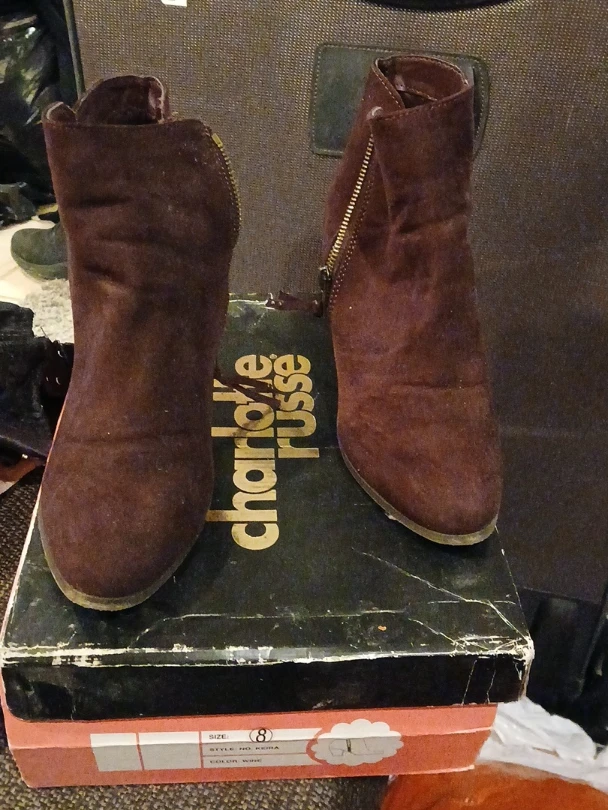 Charlotte Russe Women's Ankle Boots Size 8 Brown Suede3
