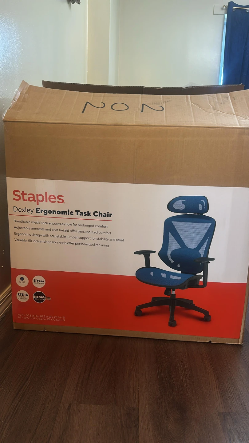 Staples Dexley Ergonomic Task Chair - Blu