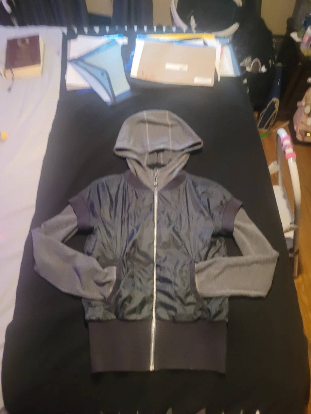Lululemon Grey Hoodie Bomber Jacket