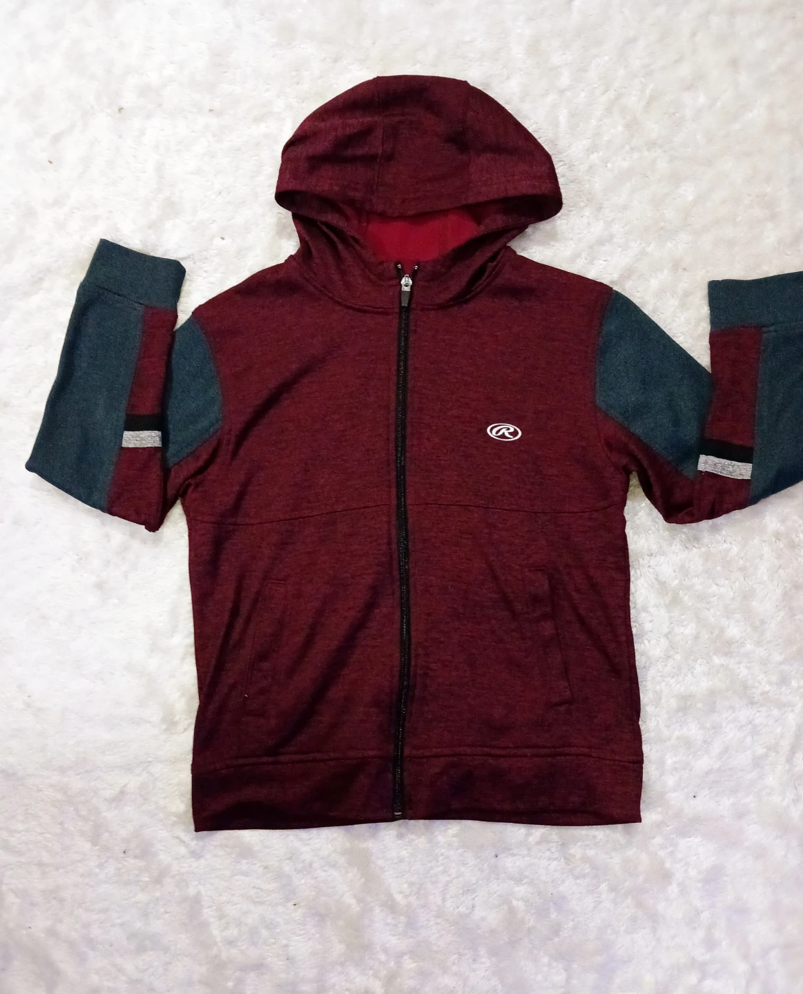 Rawlings Burgundy & Grey Hoodie