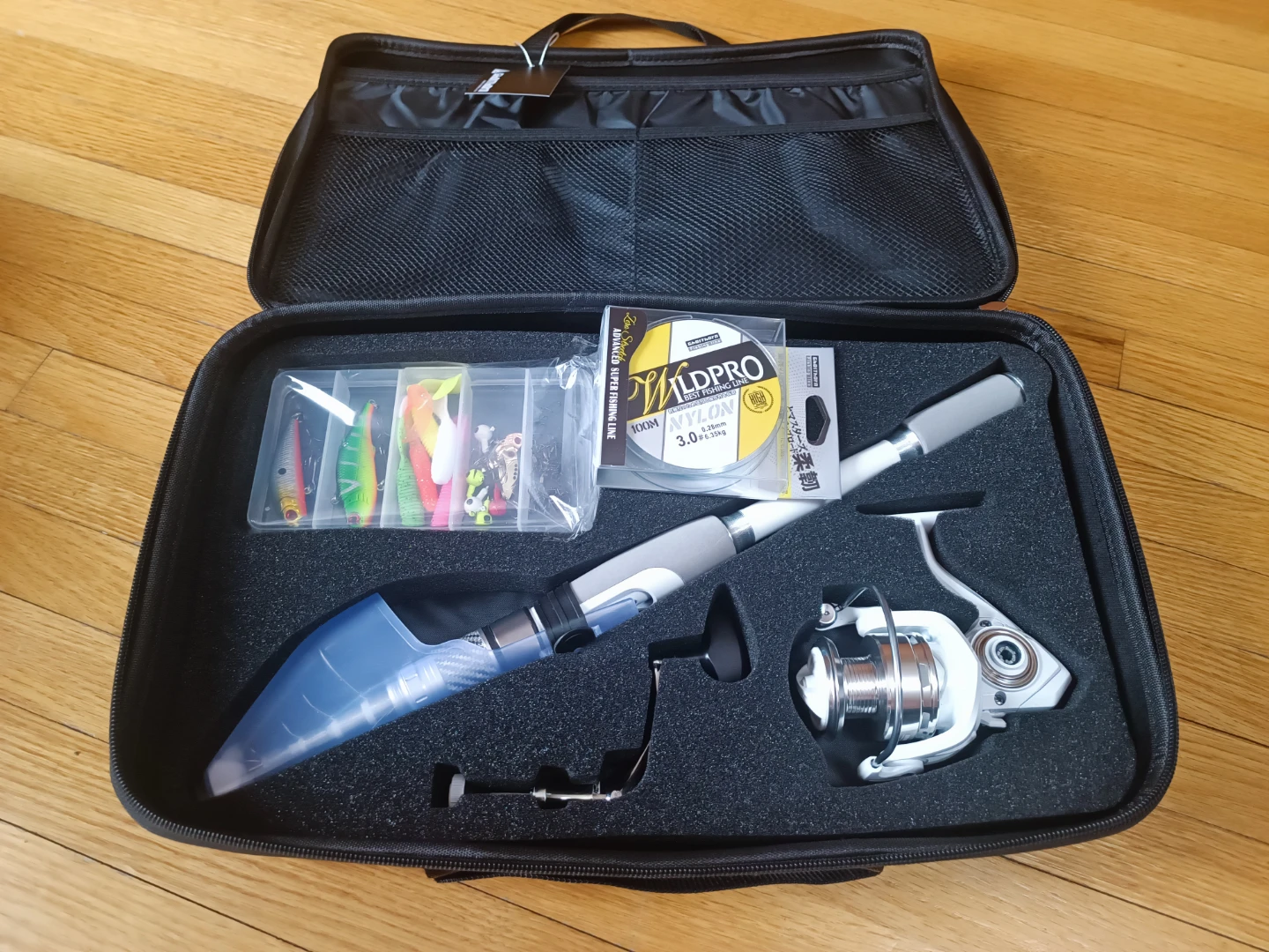 Fishing Rod and Reel Combo with Lures and Line