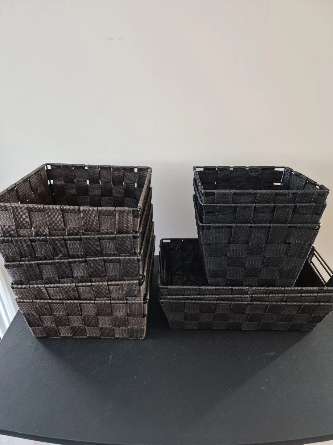 Black Woven Storage Baskets - Set of 11 - photo 3