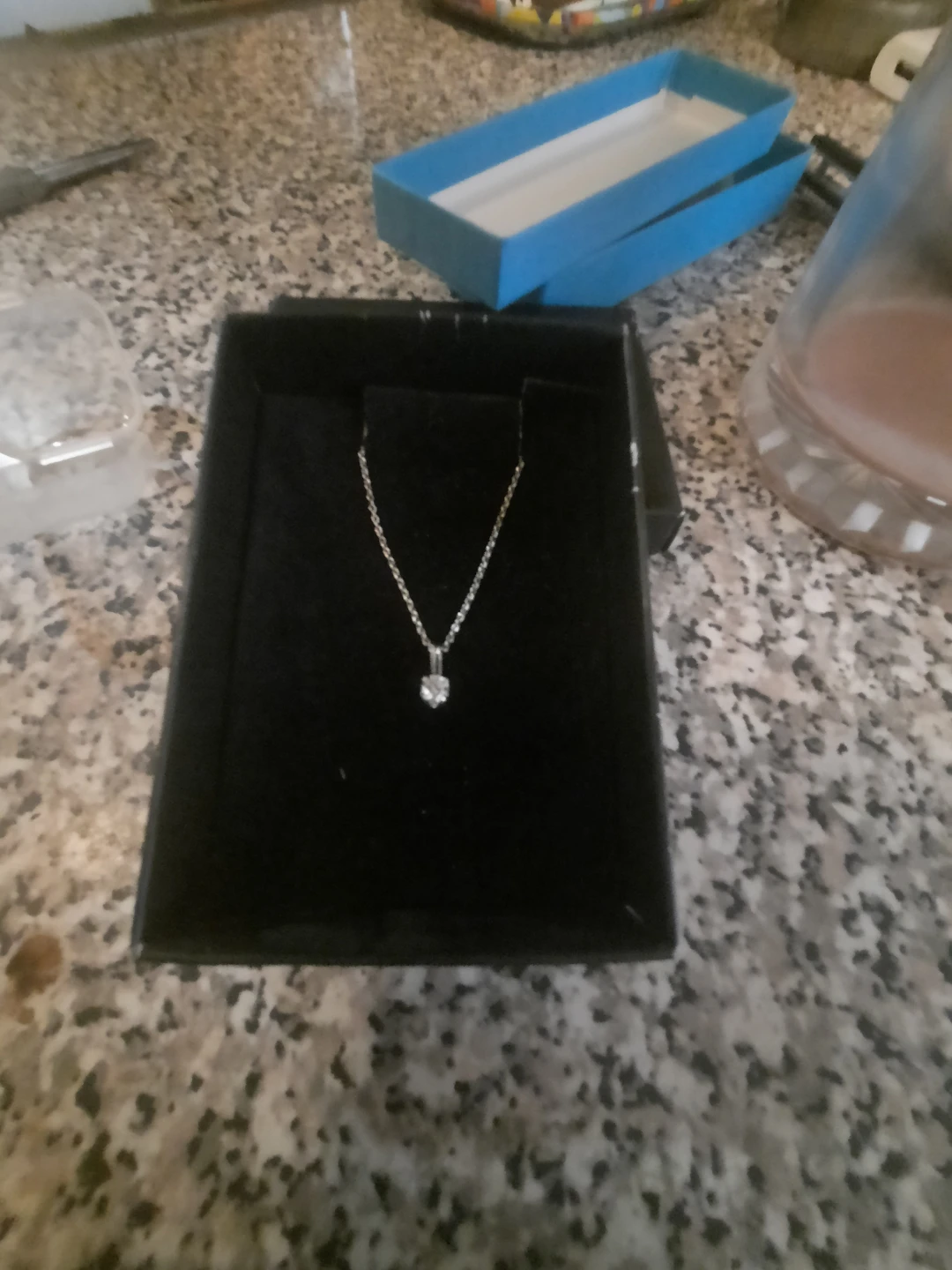 Real Diamond  Pendant Necklace with Box - photo 4