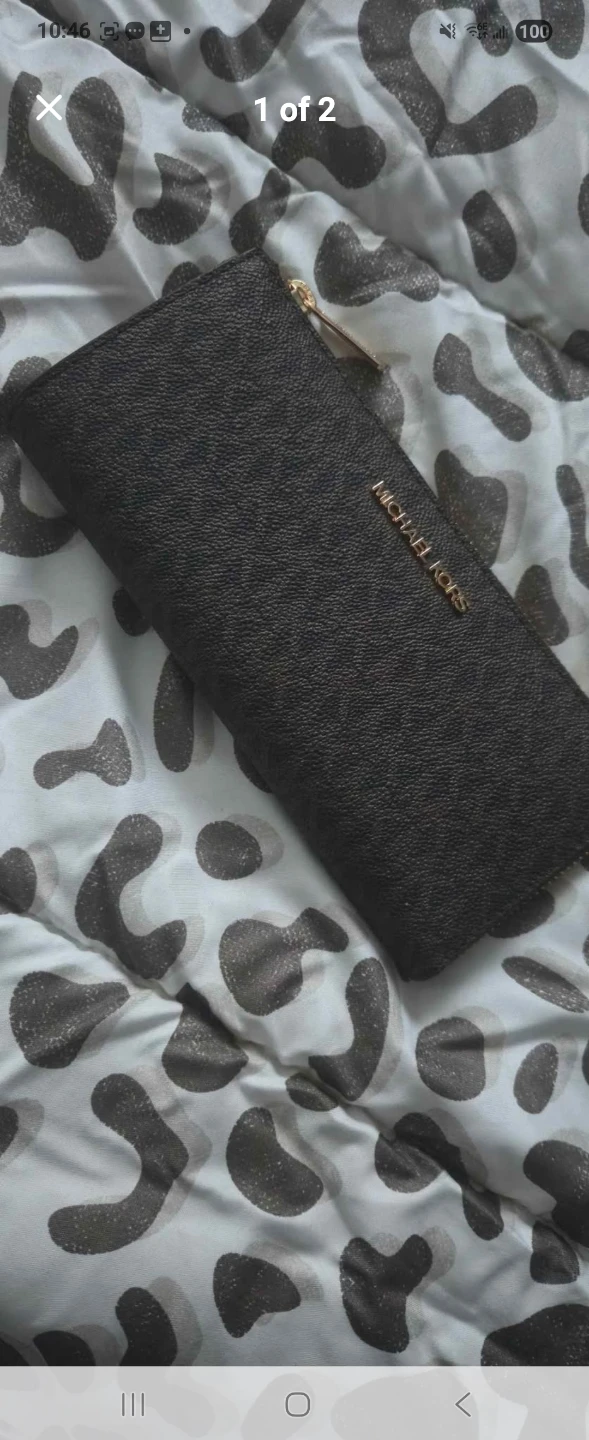 Michael Kors Brown Logo Zip-Around Wallet