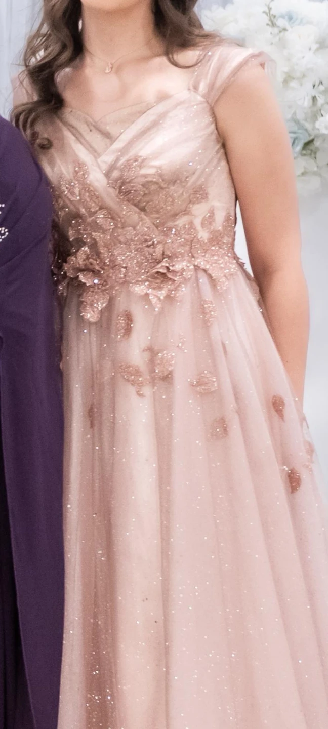 Pink Glitter Tulle Evening Dress - photo 2