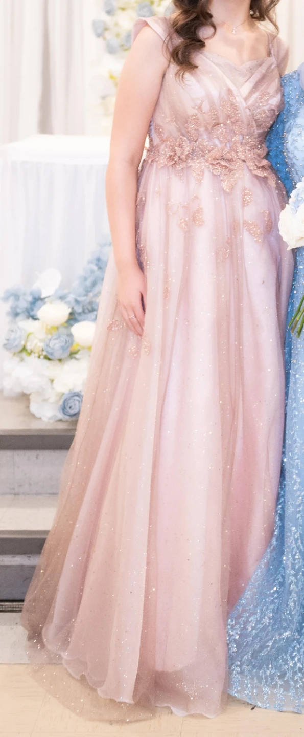 Pink Glitter Tulle Evening Dress - photo 4