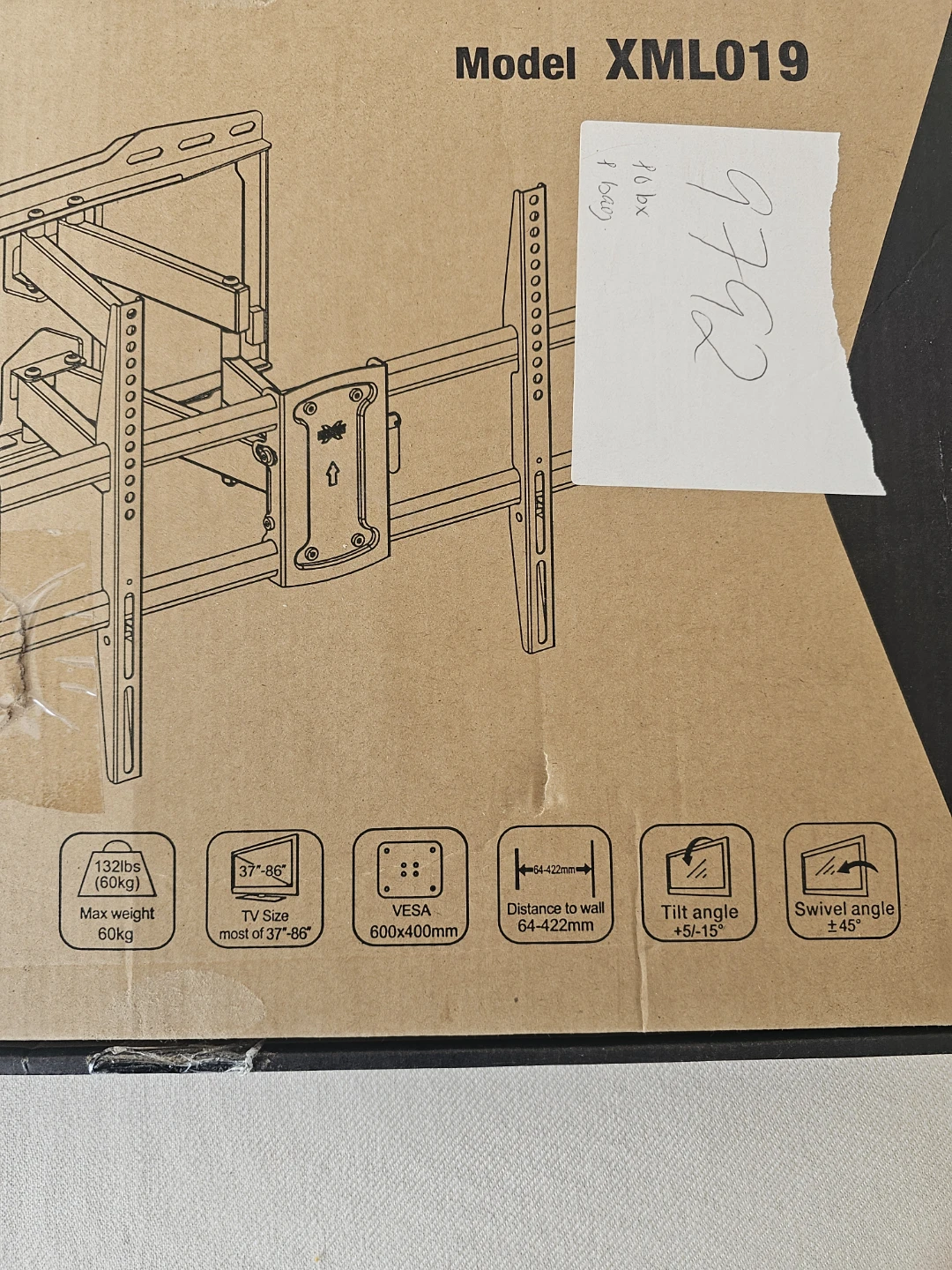 USX-MOUNT Full-Motion TV Wall Mount XML019 - photo 2