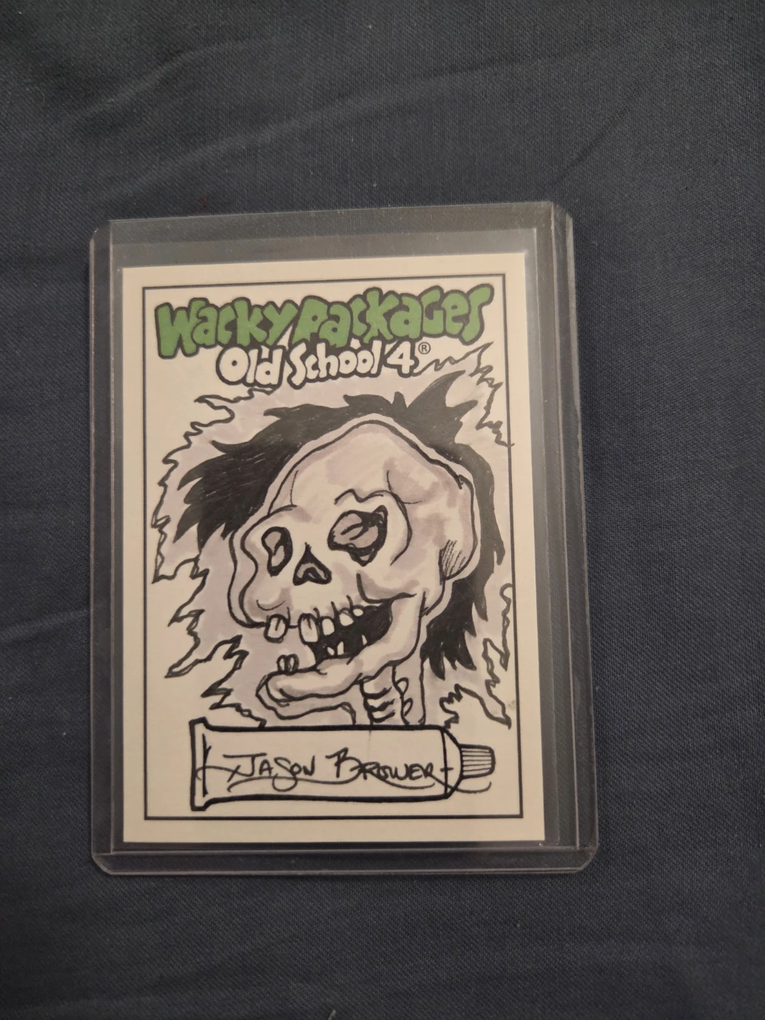 Wacky Packages Old School 4 Jason Brewer Sketch Card - photo 2