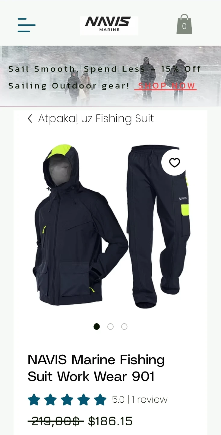 Navis - Waterproof Wear, Fishing Suit. Size Small - photo 5