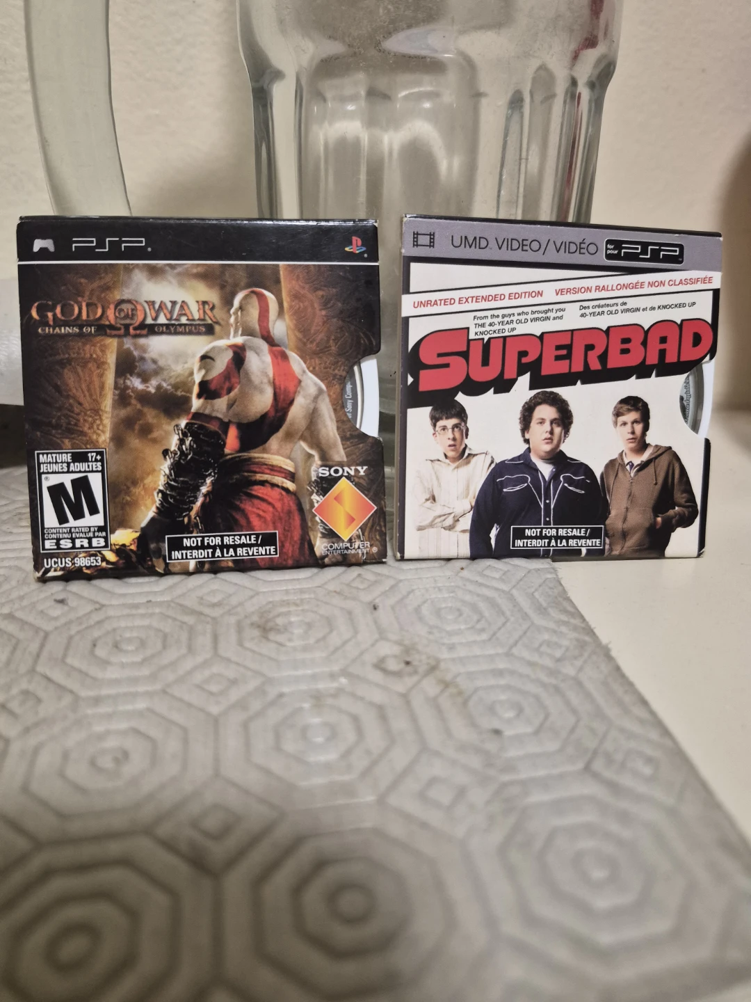 PSP God of War Chains of Olympus & Superbad UMD Video Lot