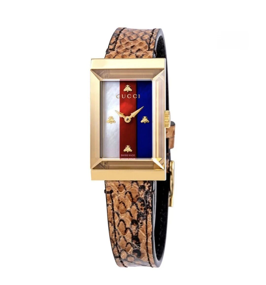 Gucci Watch with Snake leather Strap