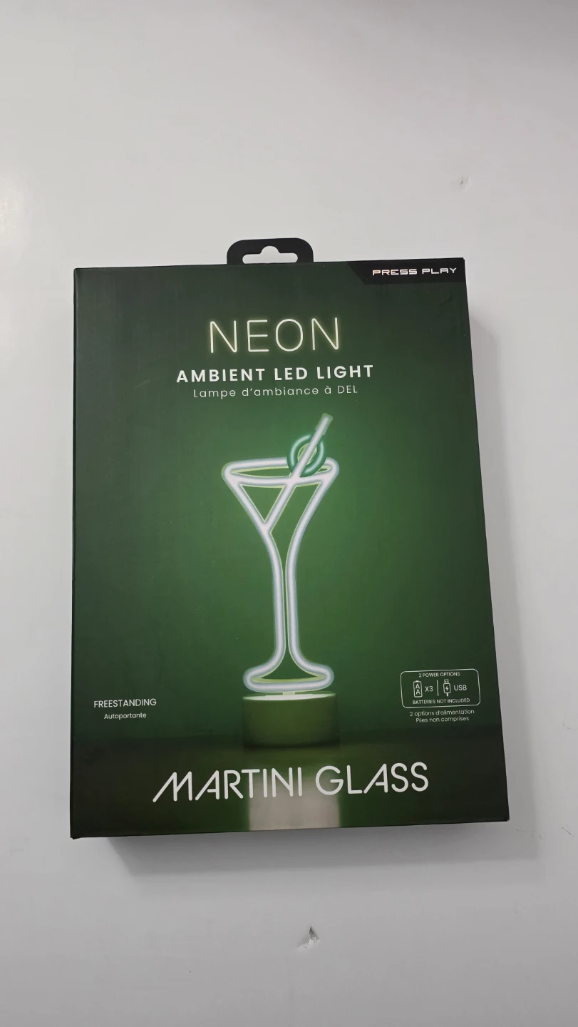 Press Play Neon Martini Glass Ambient LED Light - photo 2
