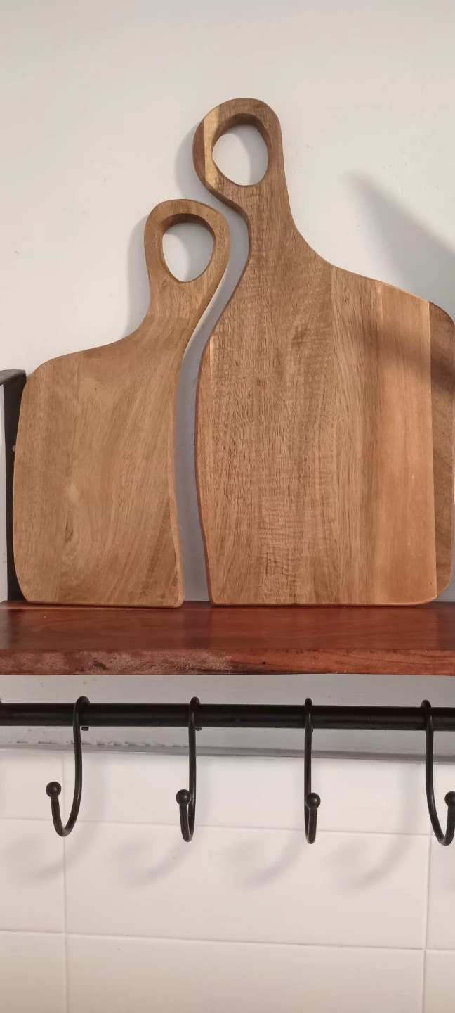 Set of 2 Wooden Serving Boards
