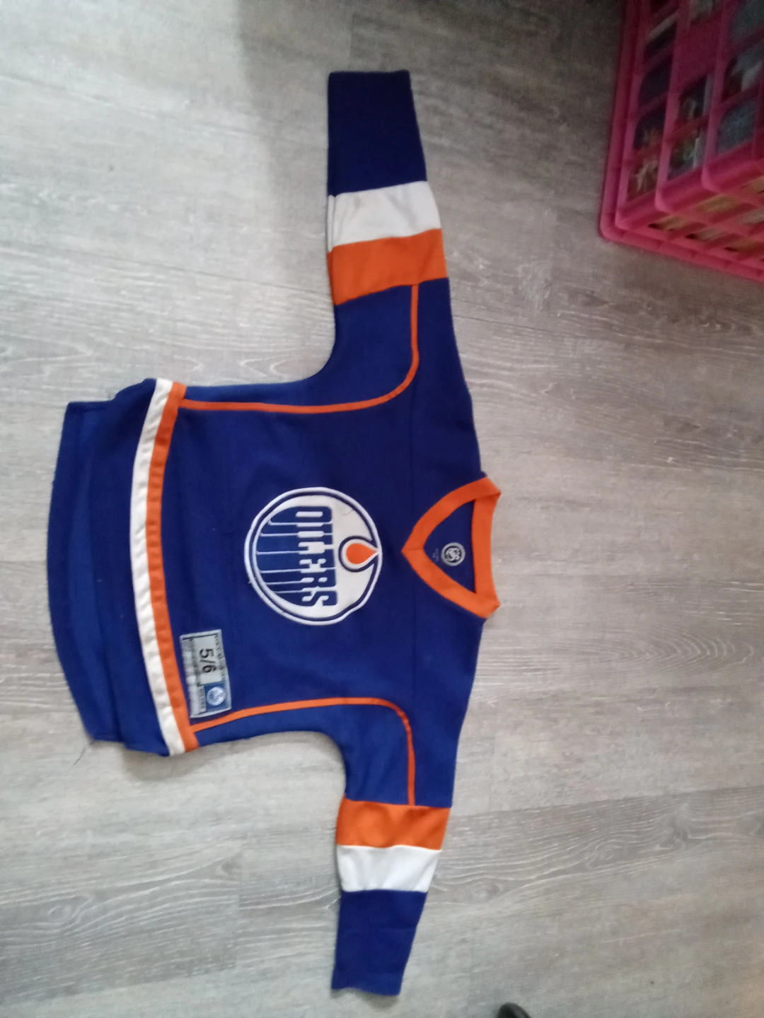 Edmonton Oilers Nugent-Hopkins Hockey Jersey Size 5/6 - photo 2