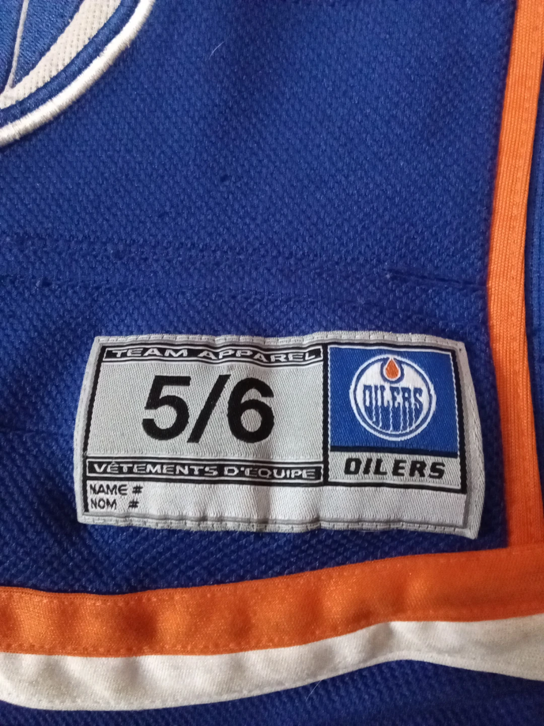 Edmonton Oilers Nugent-Hopkins Hockey Jersey Size 5/6 - photo 3