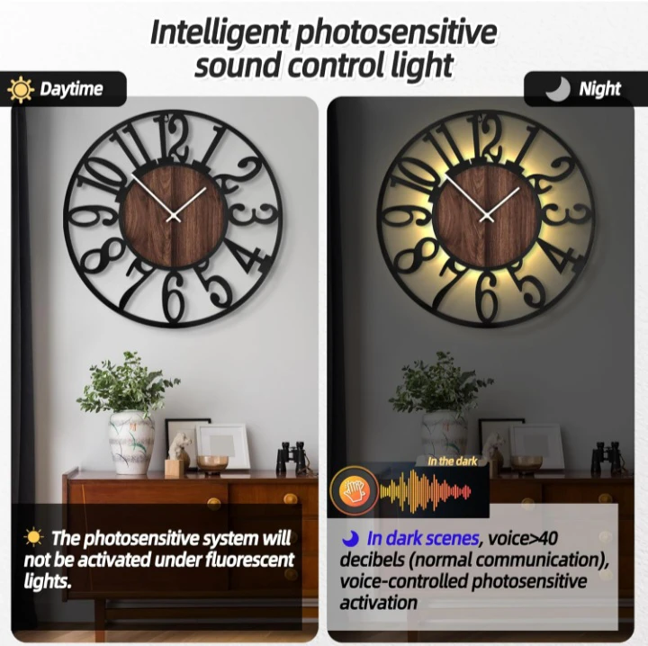 Intelligent Photosensitive  Light-Up Clock - photo 2