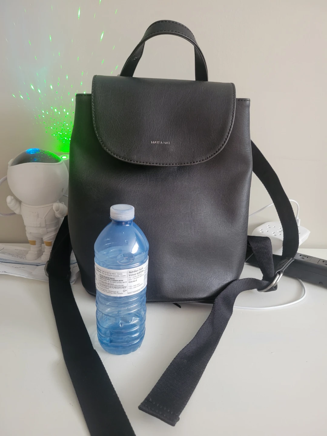 Matt & Nat Black Vegan Leather Backpack