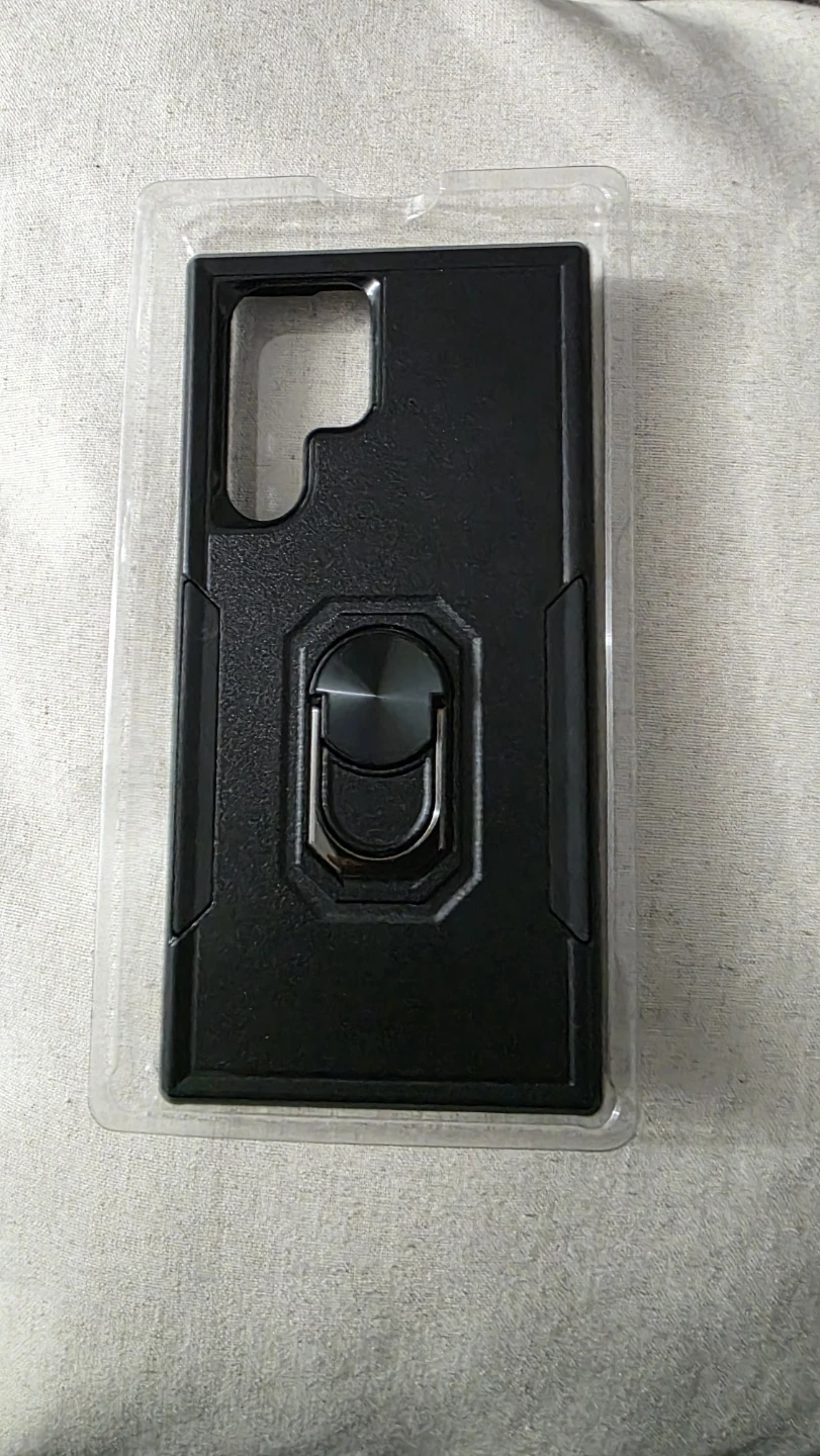 Black Phone Case with Ring Holder samsung s22 ultra - photo 4