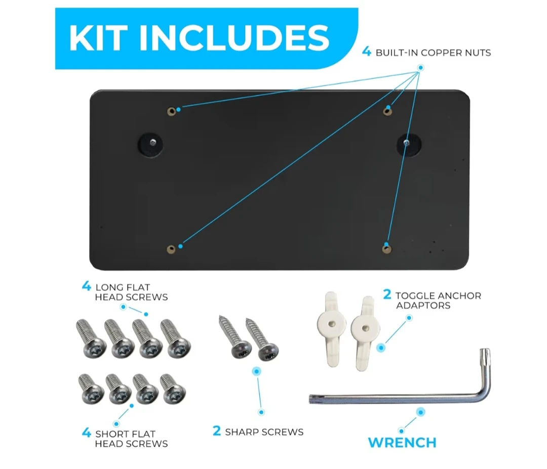 Trunknets Inc License Plate Bracket Adapter Kit for Subaru - photo 4