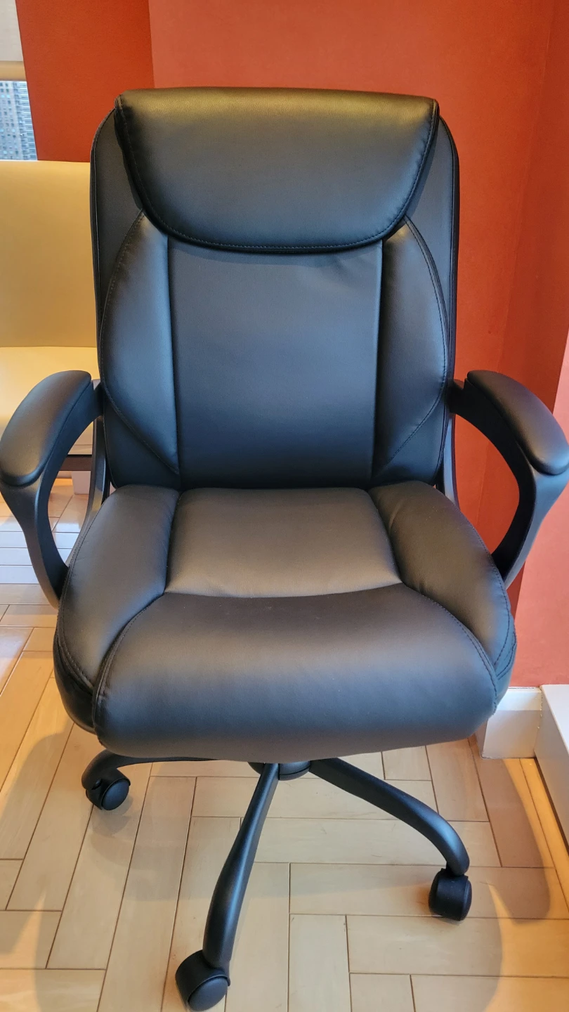 NEW Black Faux Leather Office Chair - photo 4