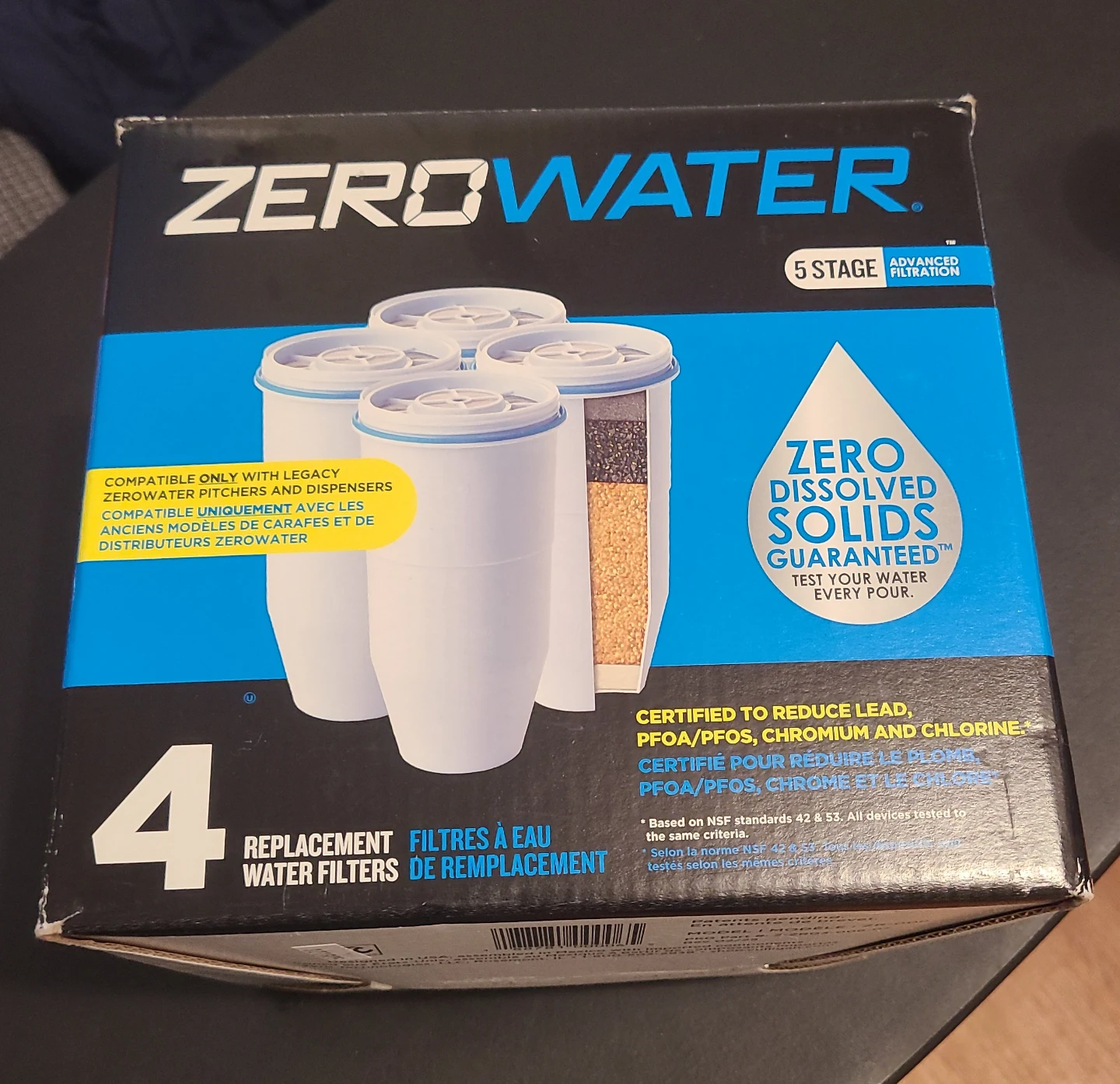 ZeroWater 4 Replacement Water Filters