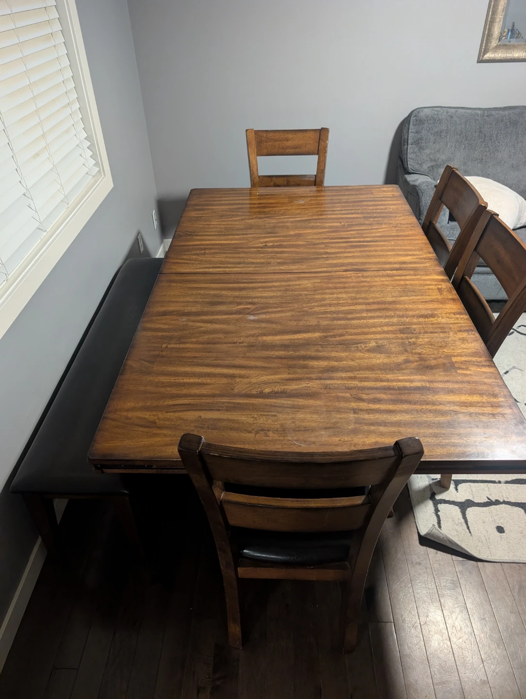Wooden Dining Table, Chairs, Bench & End Tables Set - photo 3