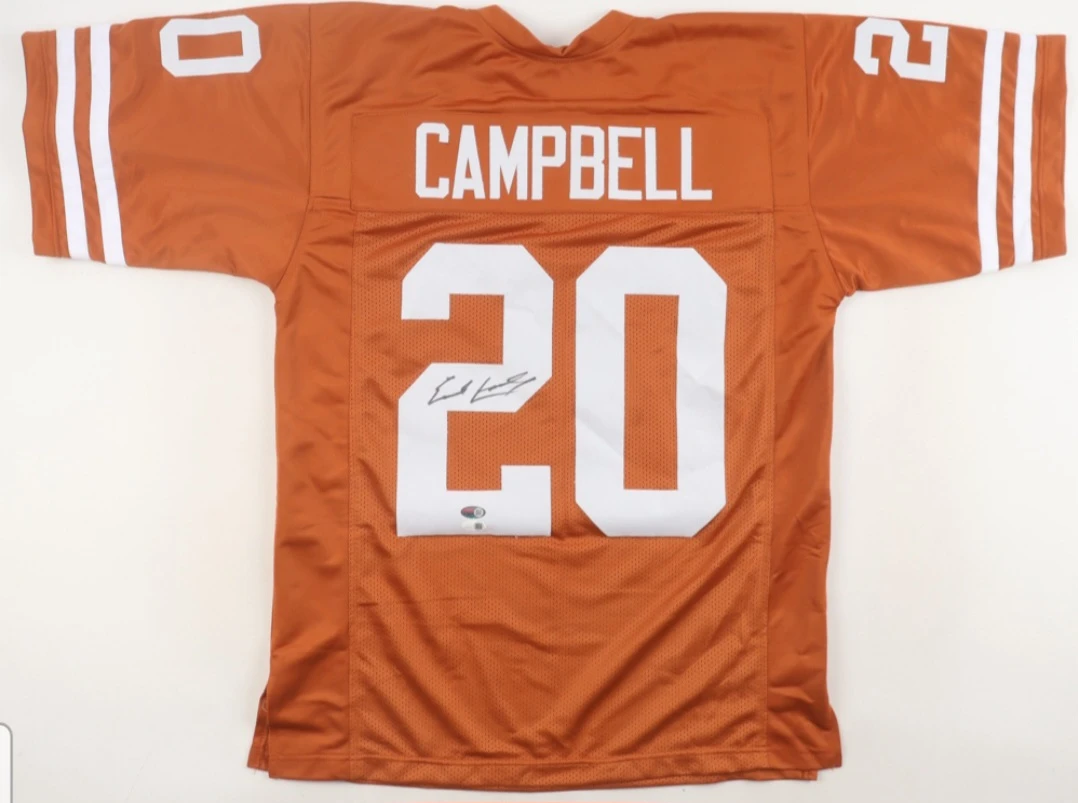 Earl Campbell Texas Longhorns #20 Signed Football Jersey