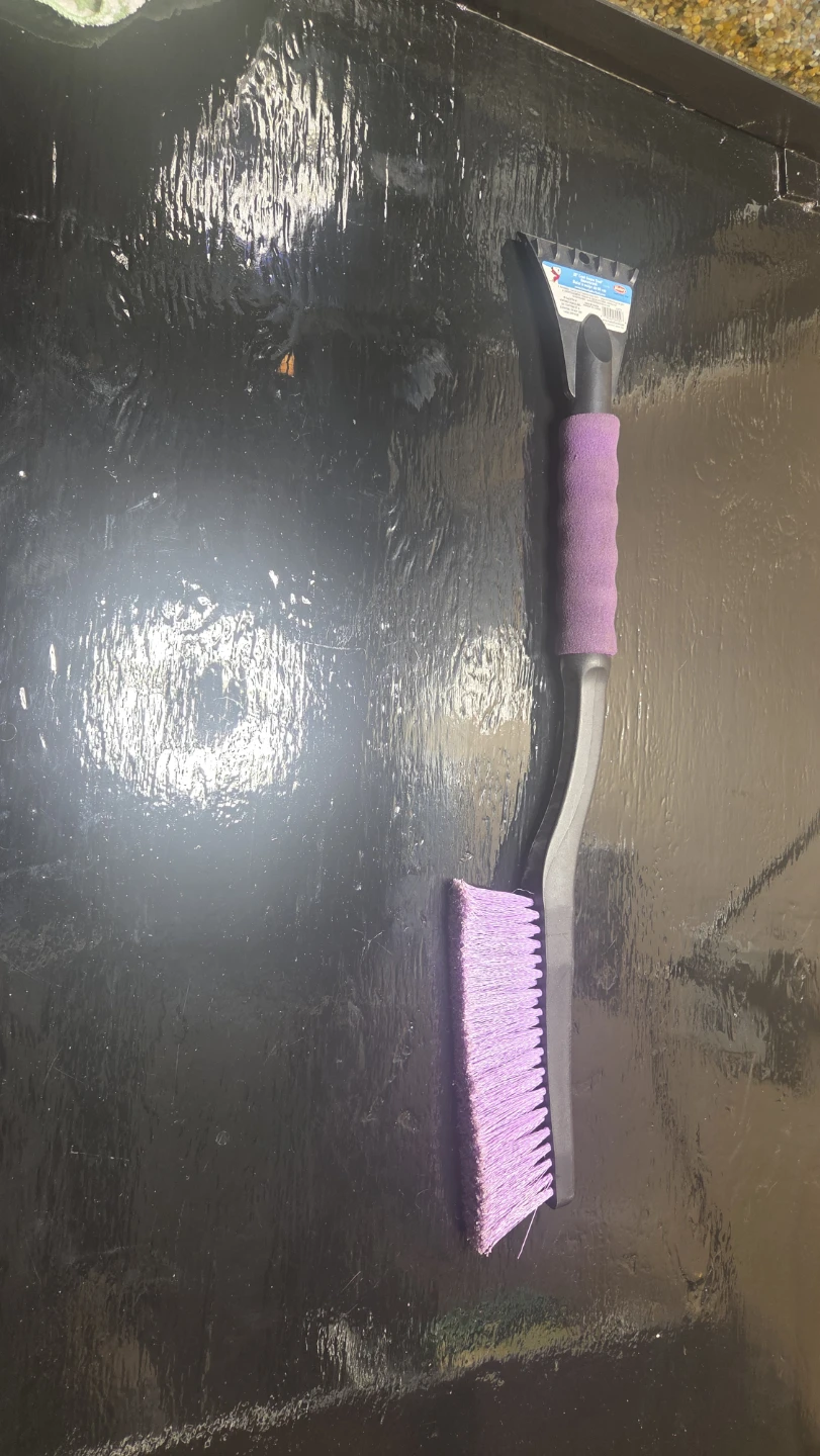 Purple Ice Scraper with Snow Brush