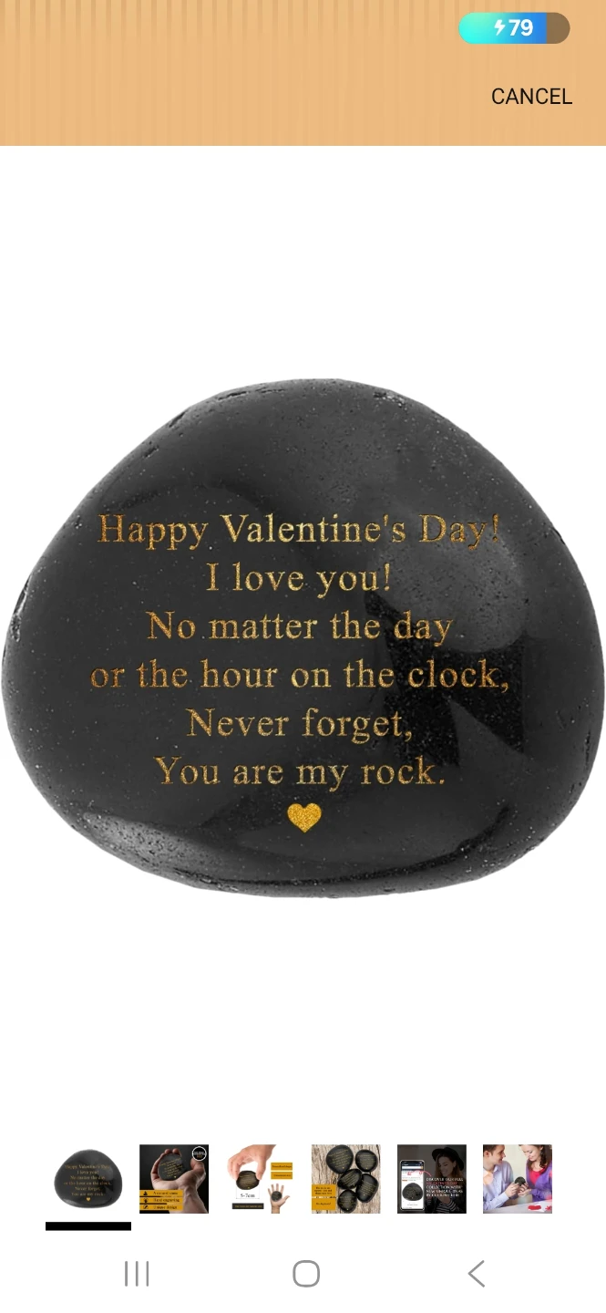 Engraved Valentine's Day Stone