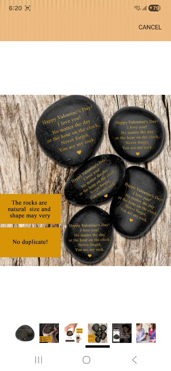 Engraved Valentine's Day Stone - photo 4