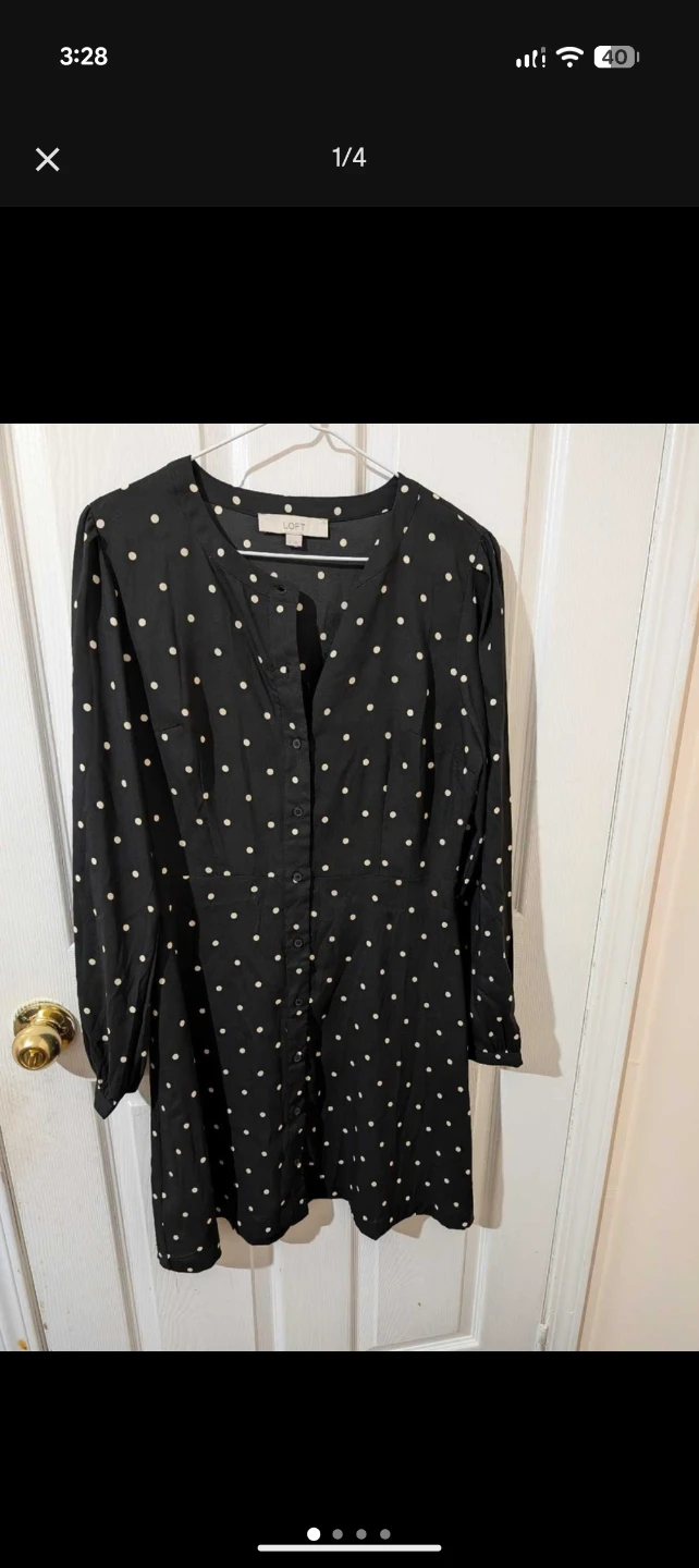 Black and white polka dot dress