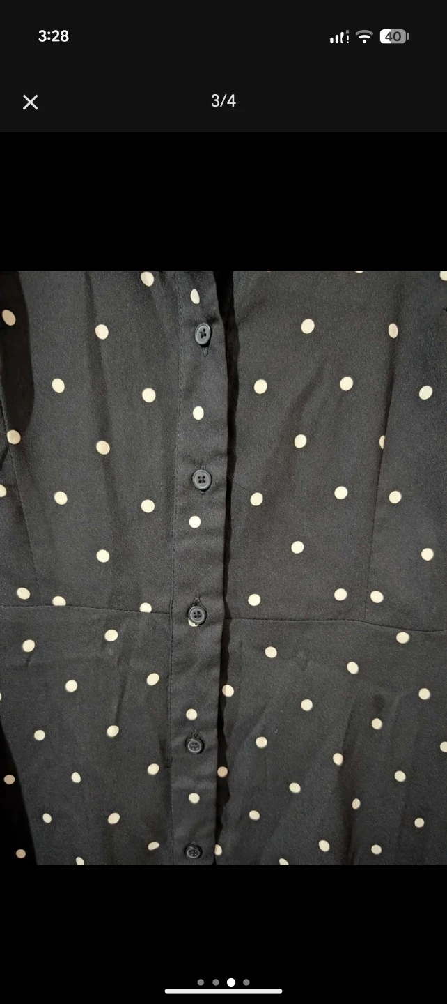 Black and white polka dot dress - photo 3