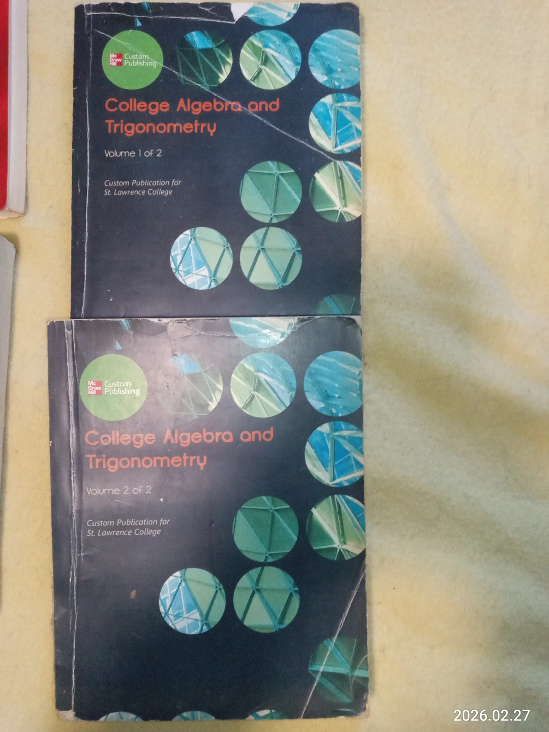 College Algebra and Trigonometry Volumes 1 & 2 Textbooks❤️