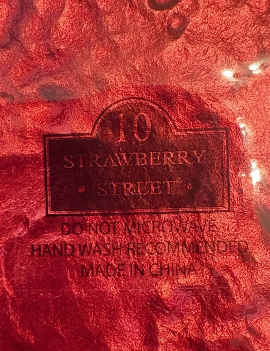 Strawberry Street Red Glass Charger Plates x4 🧡 - photo 2