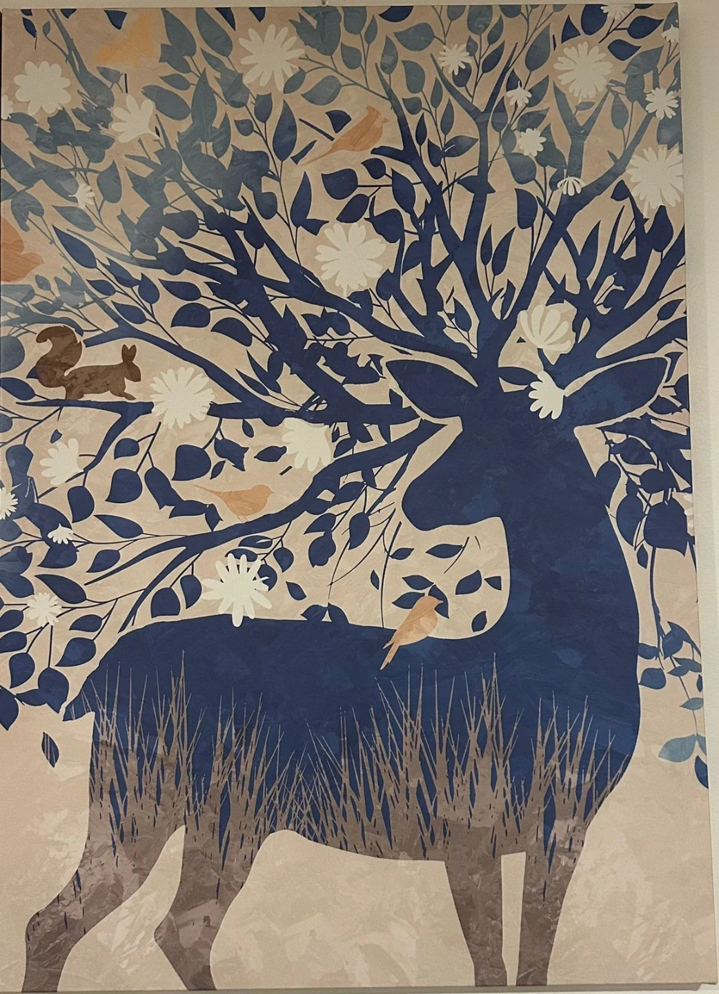 Two Deer Tree Canvas Wall Art - photo 2