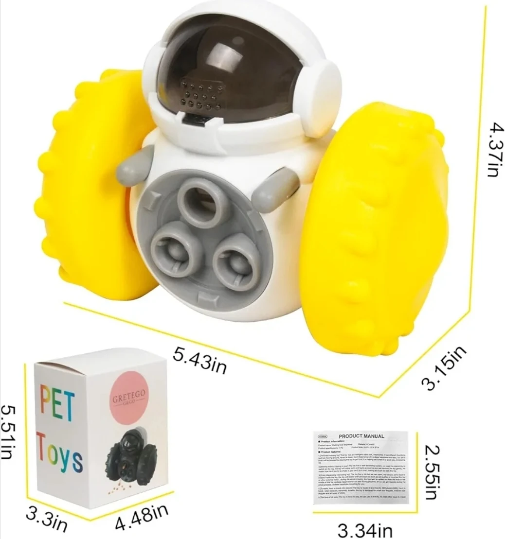 Astronaut Slow Feeder Interactive Pet Toy - photo 4
