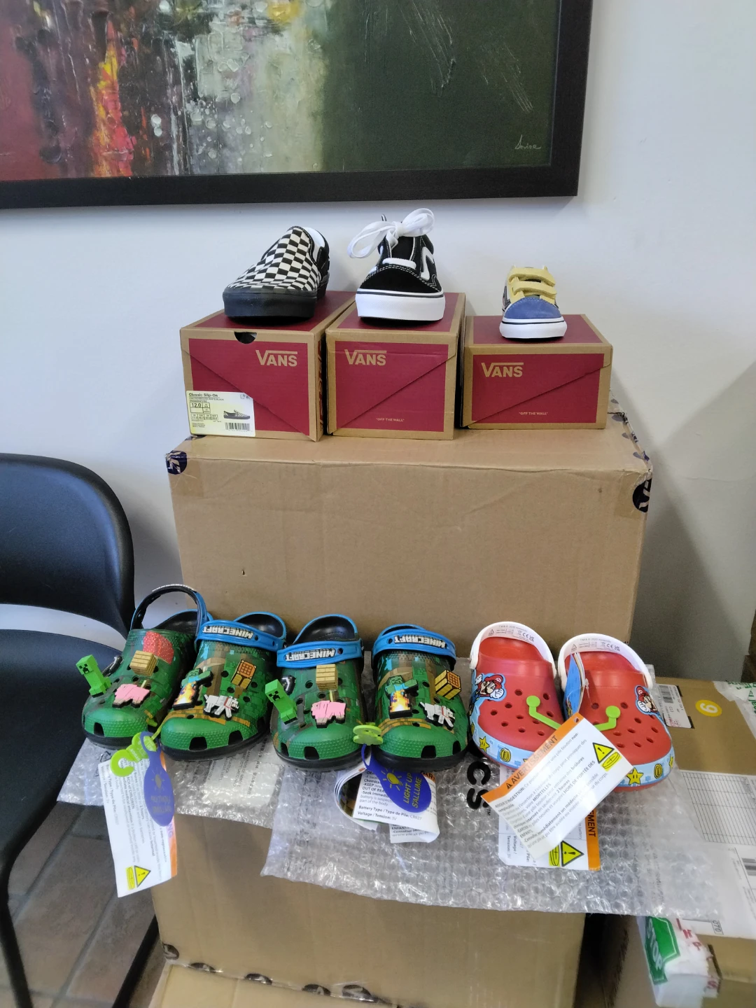 Vans & Crocs Kids Shoes - Minecraft & Mario Themed