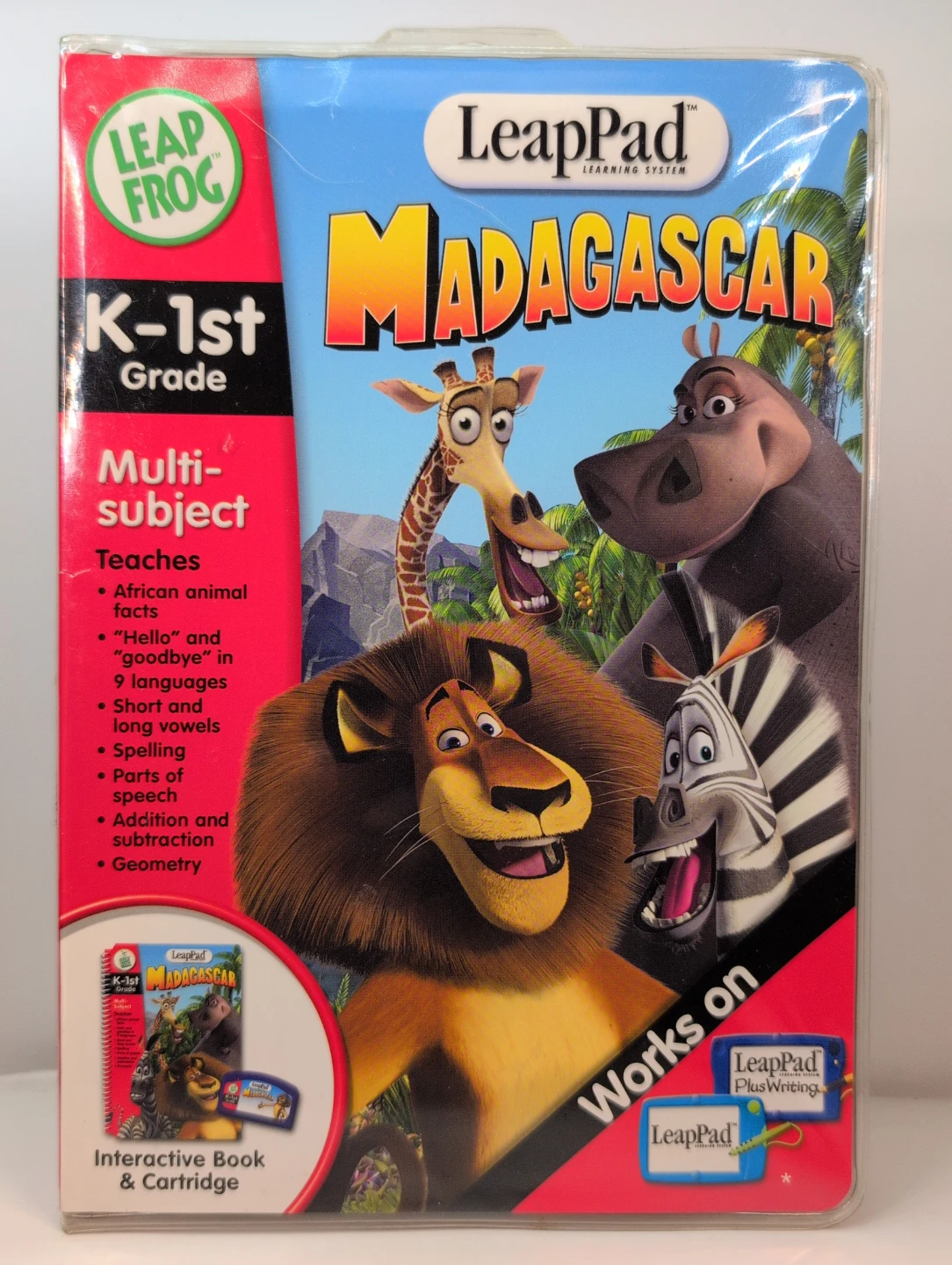 LeapPad Madagascar K-1st Grade Interactive Book & Cartridge