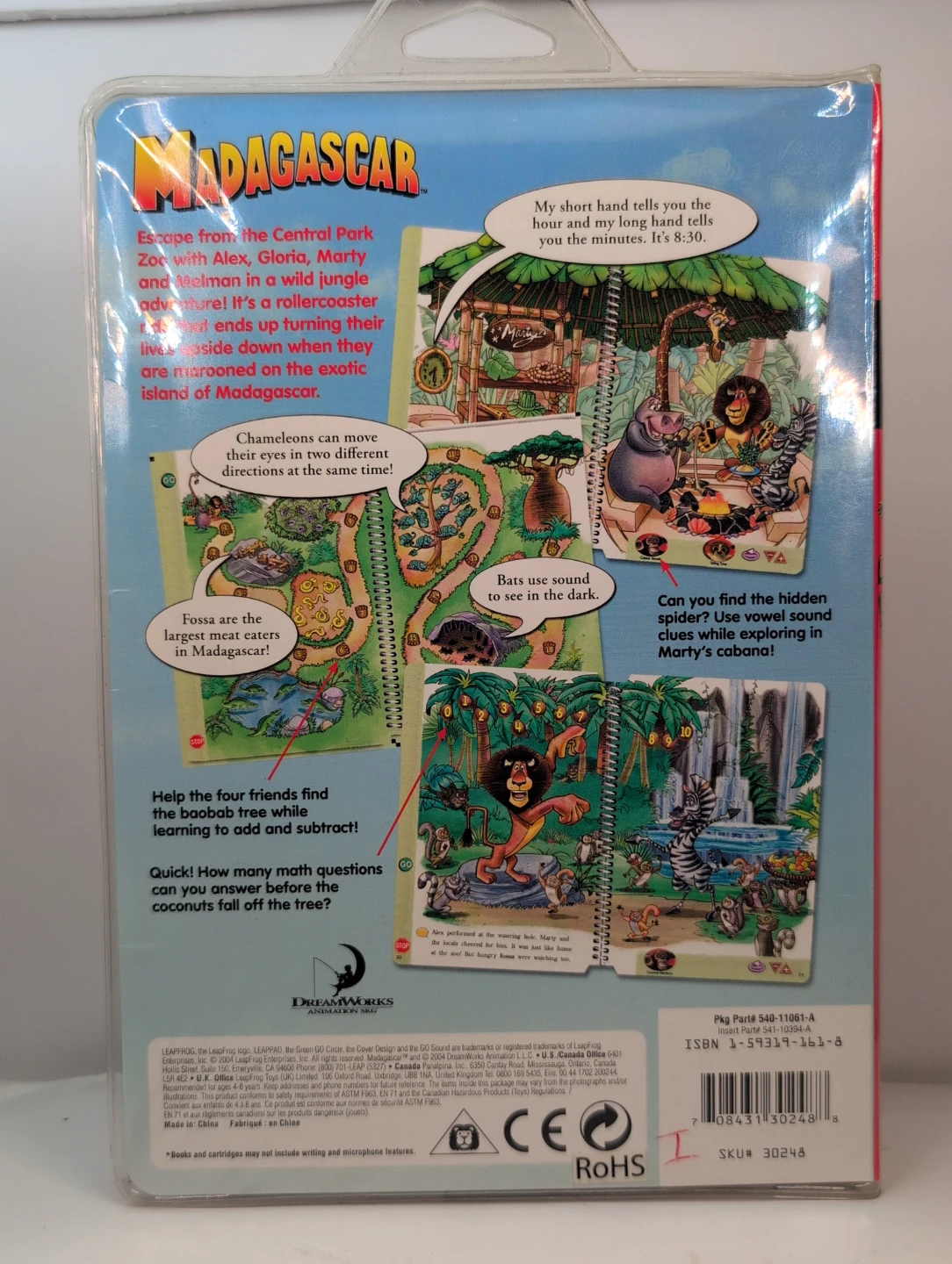 LeapPad Madagascar K-1st Grade Interactive Book & Cartridge - photo 3
