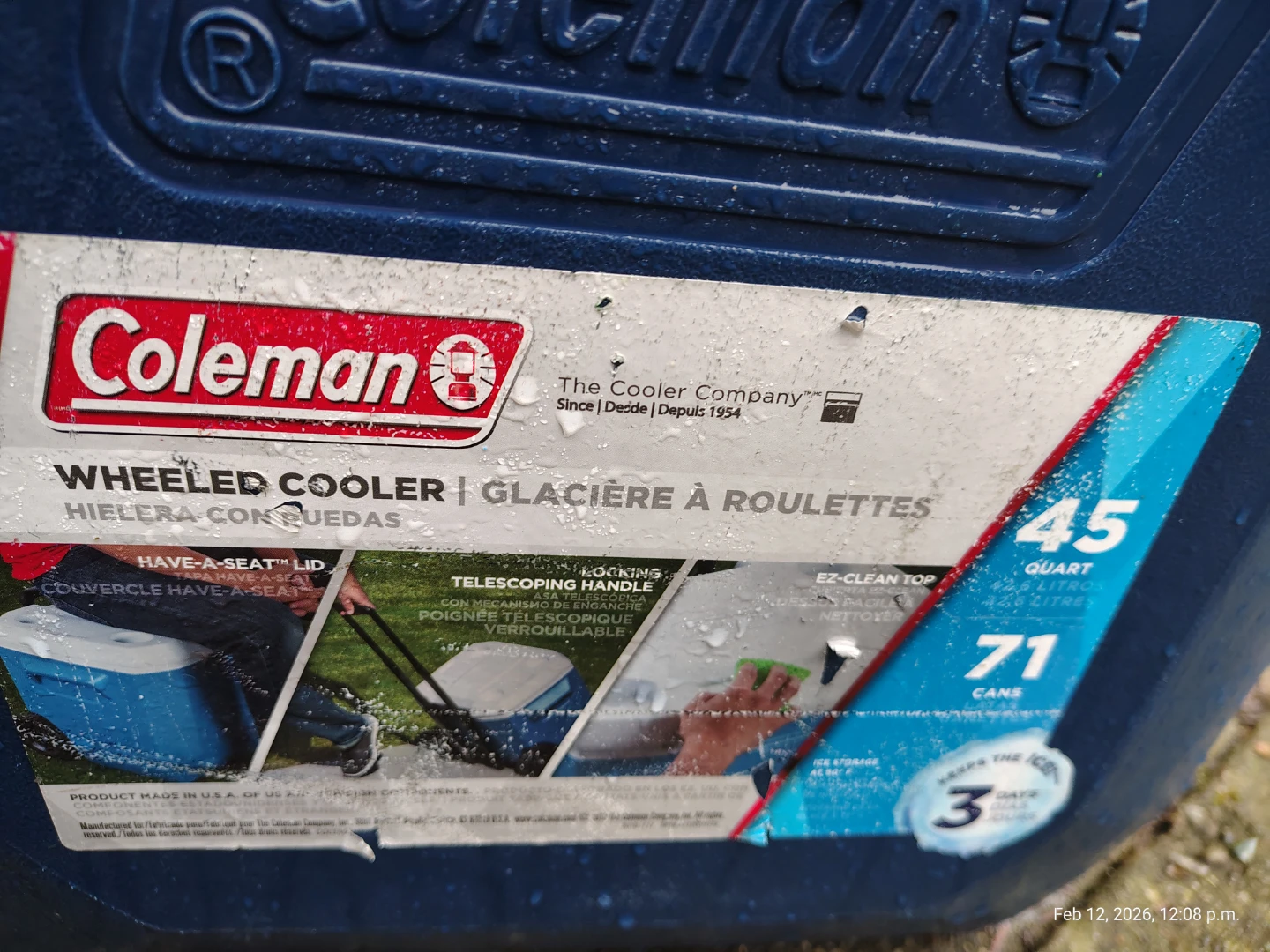 Coleman Wheeled Cooler 45qt with Drain - photo 2