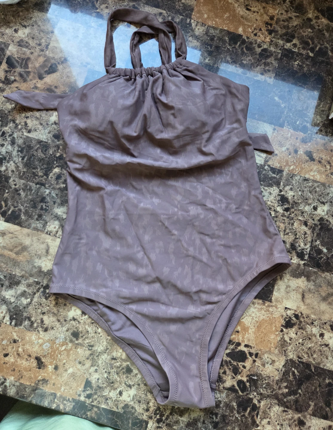 Brand New Large High Neck Essential Halter One Piece Swimsuit