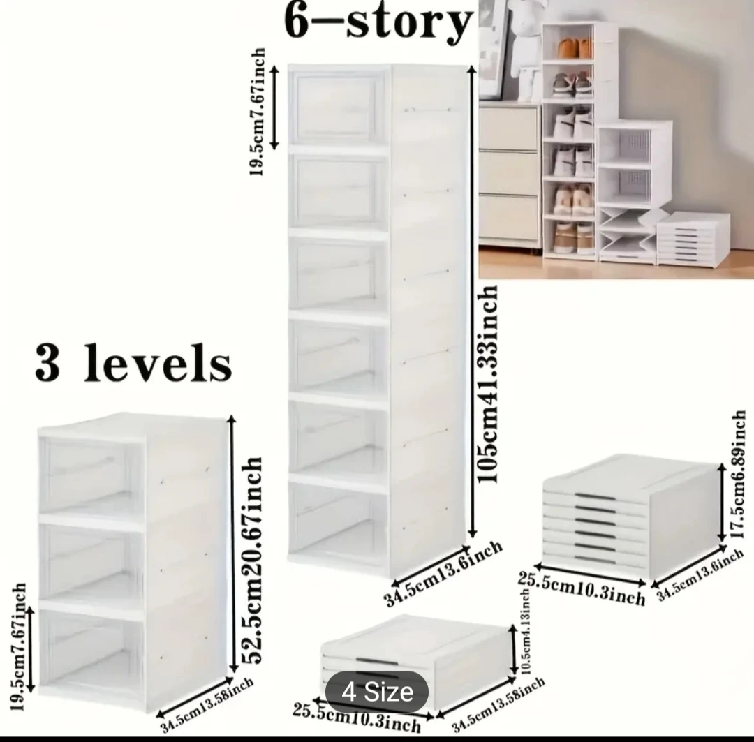 4 levels white shoe box - photo 2