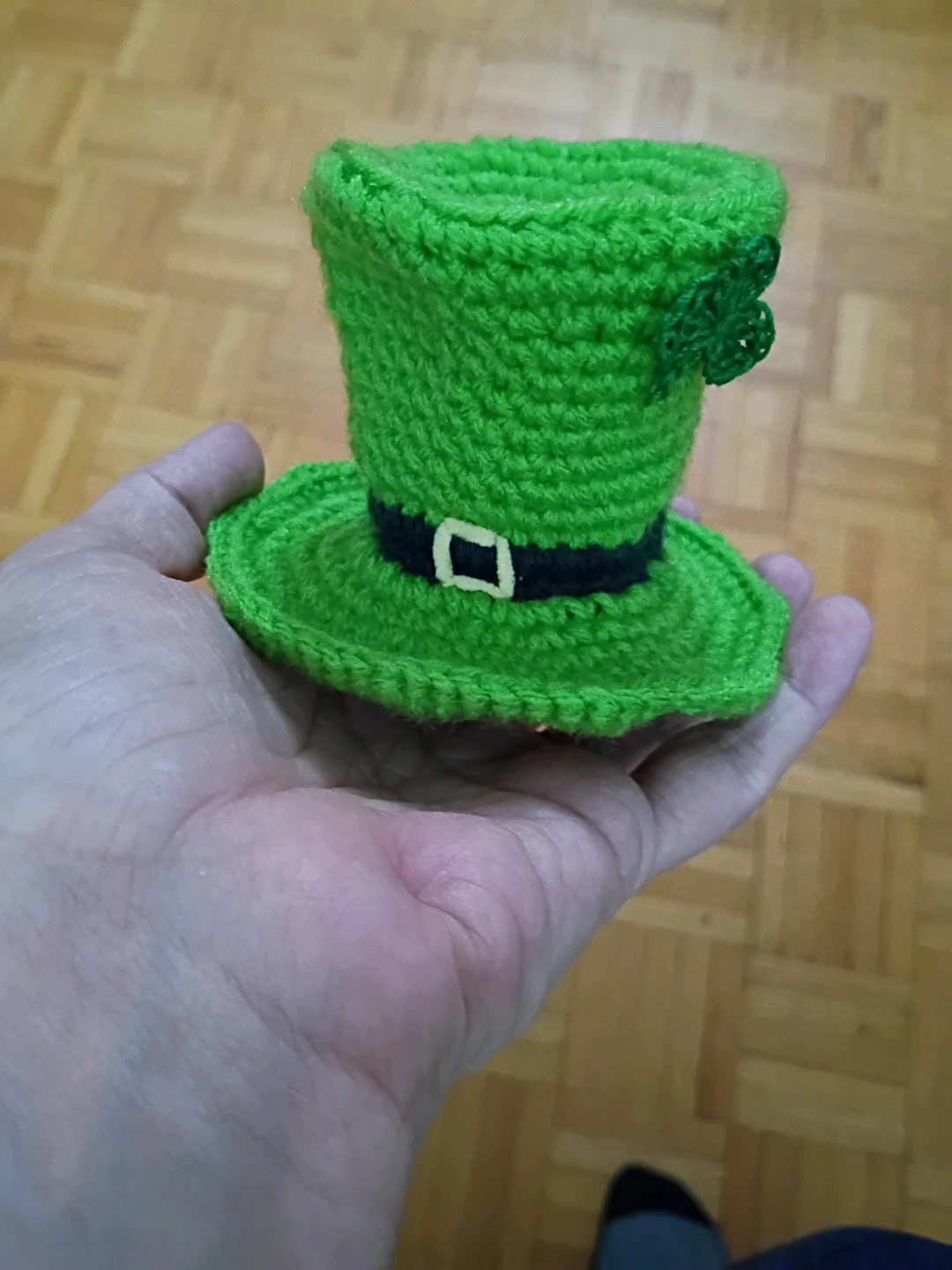 Hand-Crocheted Green Leprechaun Hat