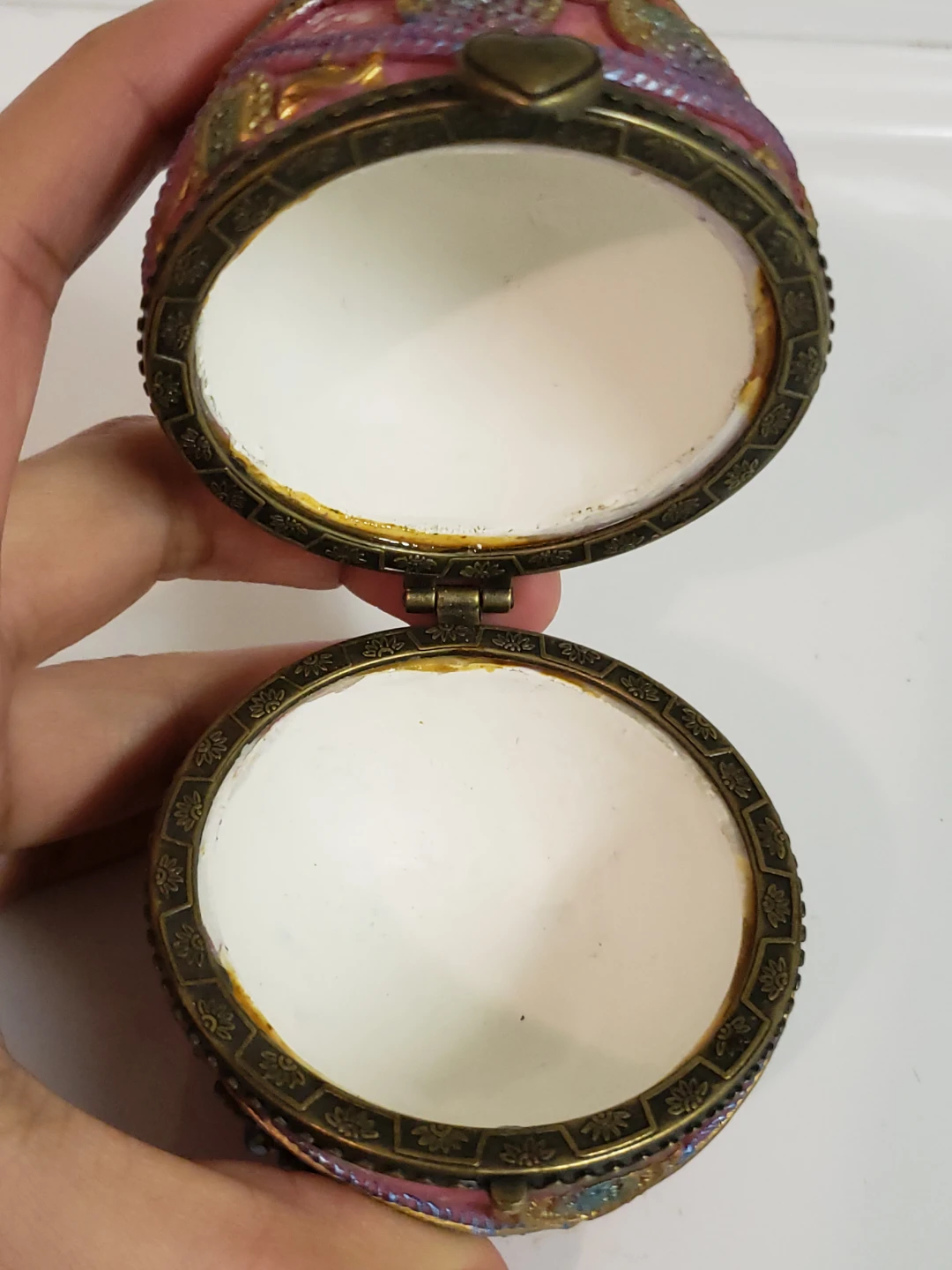 Decorative Egg Hinged Trinket Box - photo 3