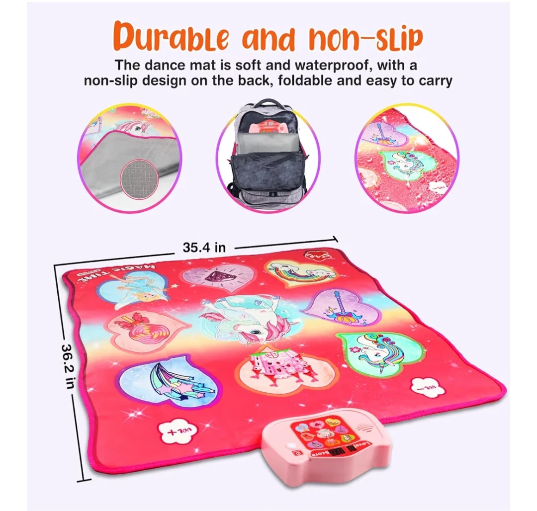 Kids Musical Dancing Play Mat Unicorn Design - photo 3